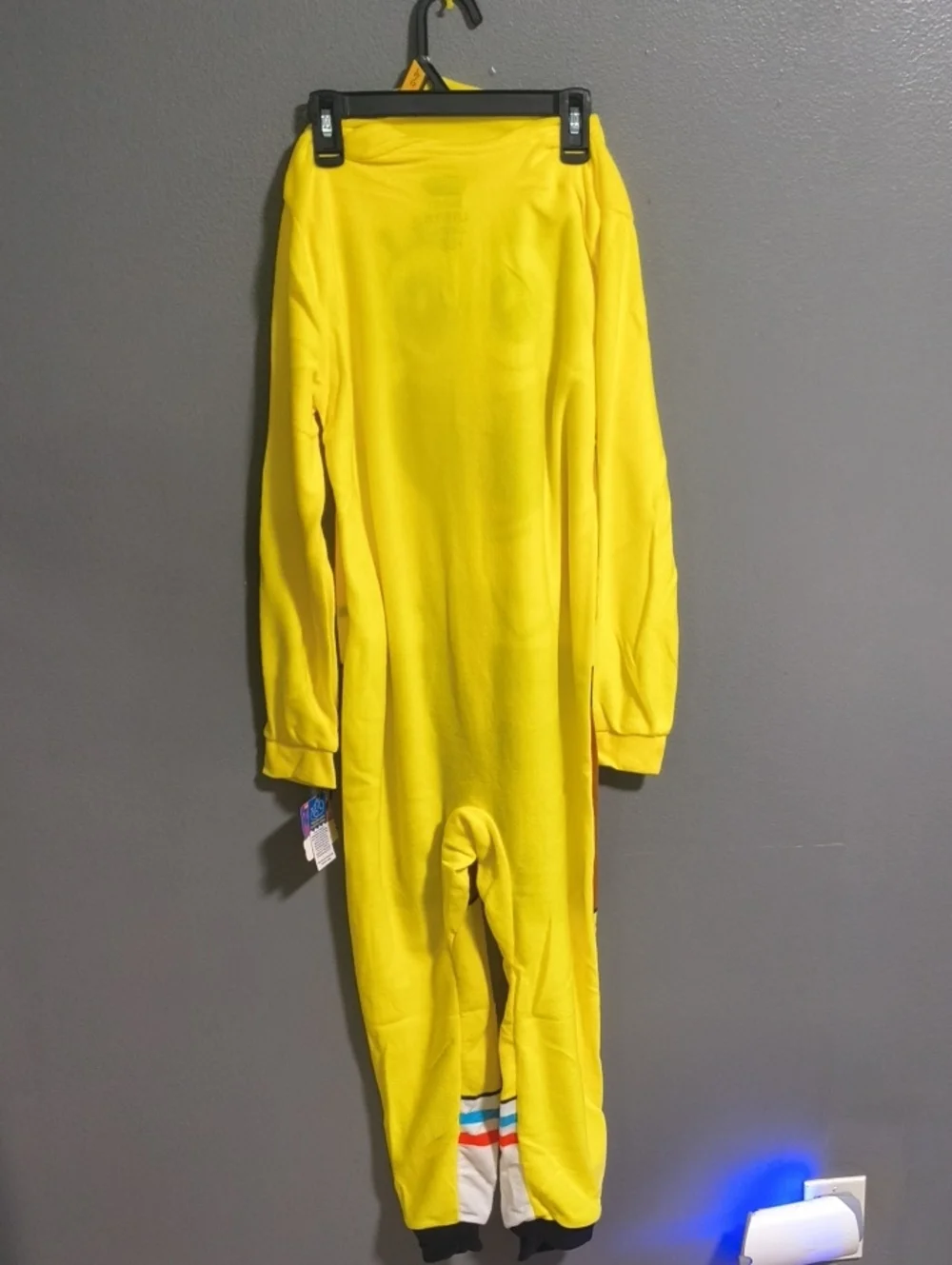 SpongeBob SquarePants Yellow Kids One-Piece Hoodie Pajama Size 10 -12